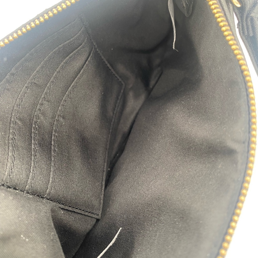 Black Crossbody Bag with Gold Accents - Picture 6 of 7